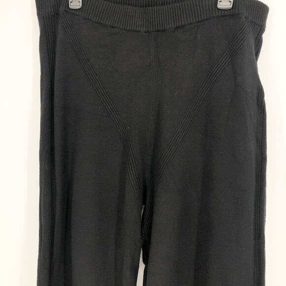 GOOD AMERICAN Women Curved Rib Icon Pant 3XL 6 Black Pull-On Knit Stretch NWOT - Picture 7 of 12